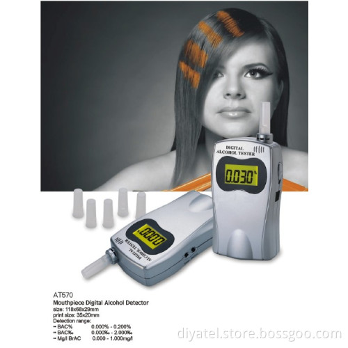 Promotional 4-Digit Breathalyzer, Auto Power-off, Low Voltage Indicator, OEM Orders Are Welcomed (AT570)